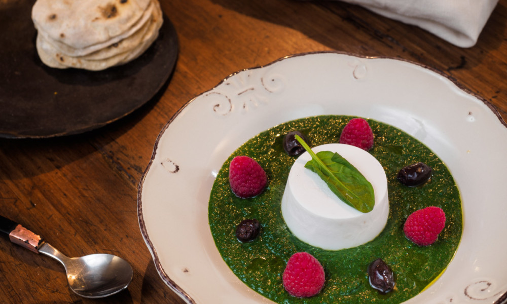 Il Moderno - Flan di rape bianche su crema di spinaci